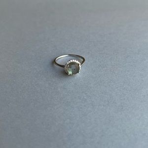 💫 Luxe Labradorite! Rhodium Plated Labradorite and CZ Halo Ring